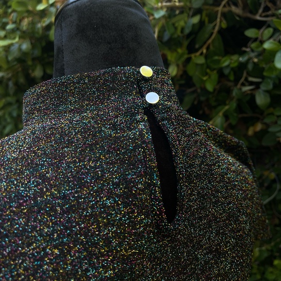 Dark rainbow glitter Y2K mini shift dress - Picture 3 of 4